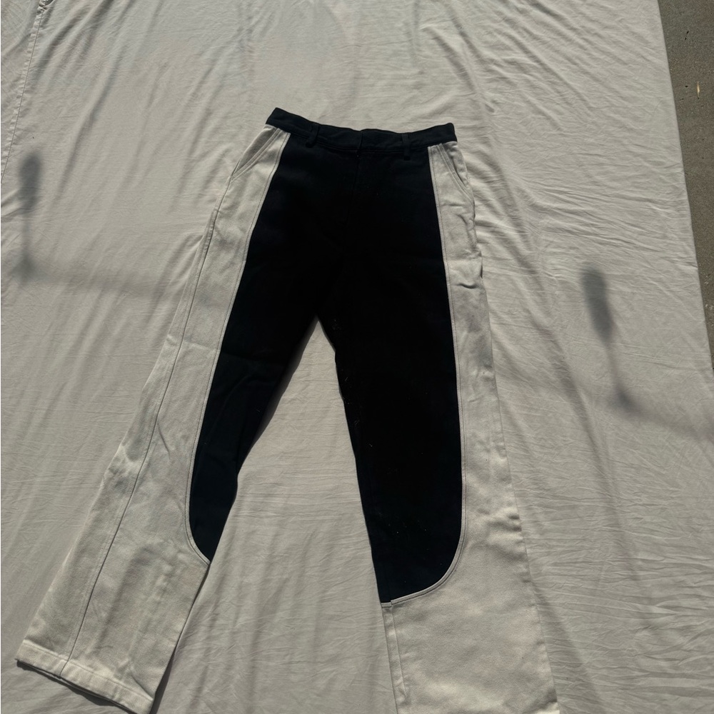Chic Black and White Women's Straight Leg Pants